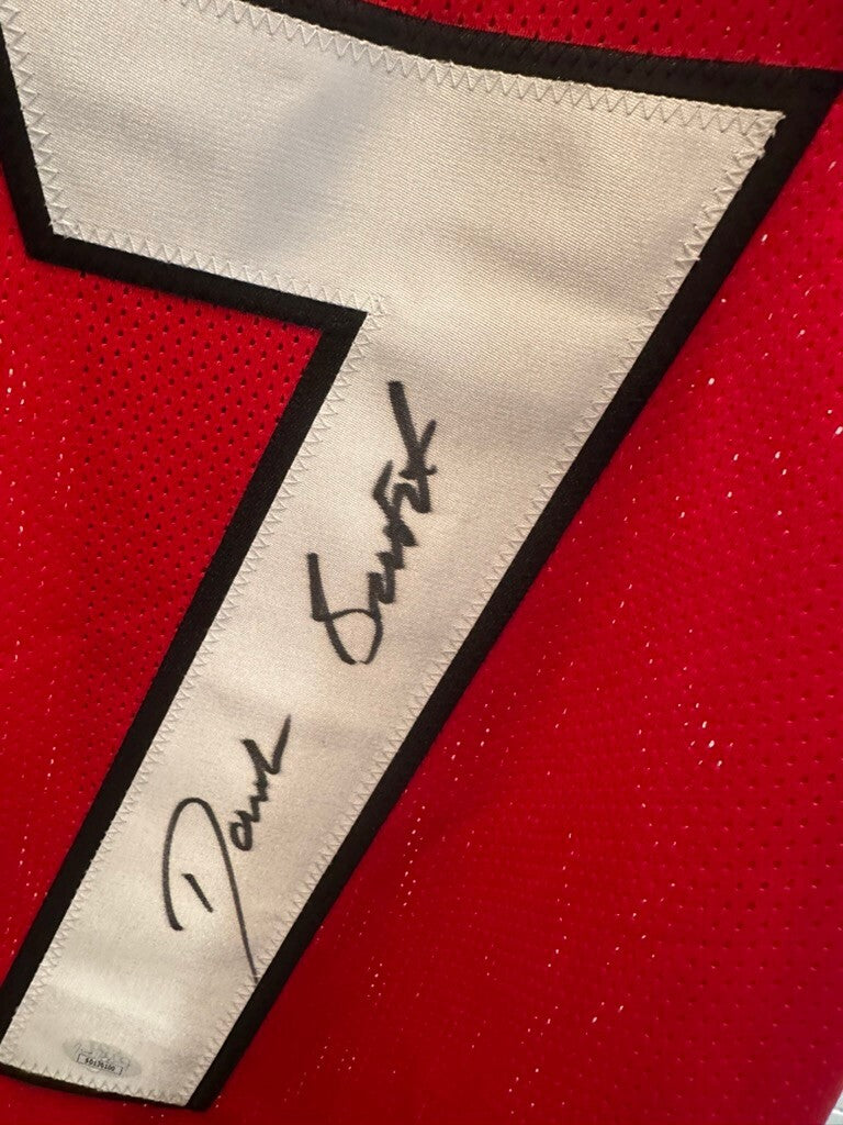 Signed D'Andre Swift #7 Red Football Jersey with JSA Authentication