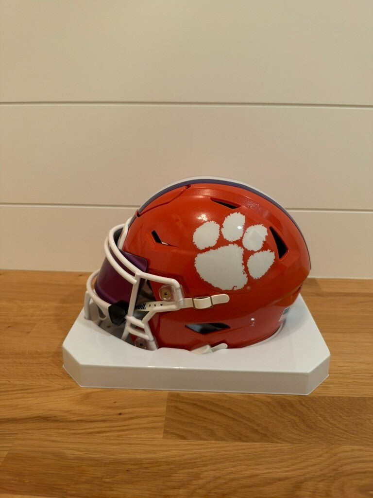 Brian Dawkins Signed Clemson SpeedFlex MIDI Helmet Beckett COA Purple Visor