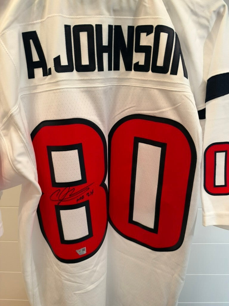 Andre Johnson Signed Texans Mitchell & Ness Jersey XL HOF 24 Fanatics