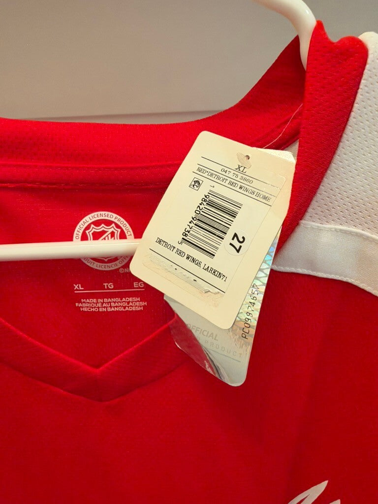 Dylan Larkin Detroit Red Wings #71 NHL Hockey Fan Jersey XL Red White