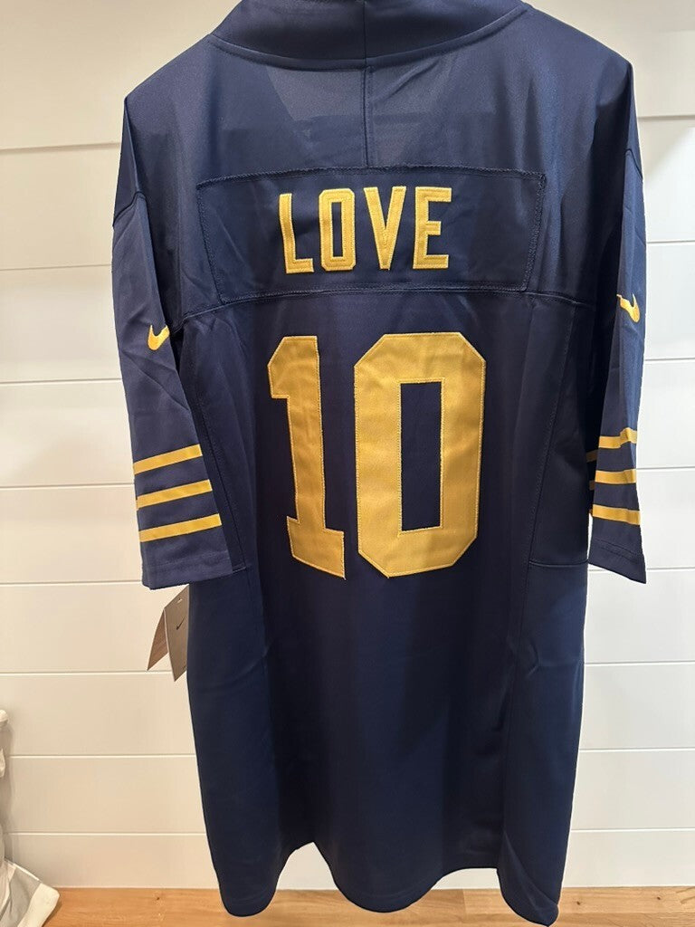 Jordan Love Green Bay Packers #10 1923 Classic Navy Jersey – Men’s XL