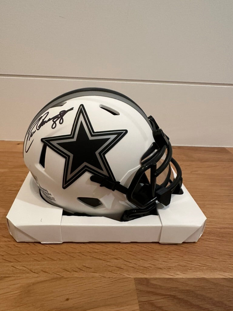 Drew Pearson Signed Cowboys Lunar Eclipse Mini Helmet #88 Beckett Witnessed