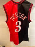 Allen Iverson Signed 76ers Mitchell & Ness Split Swingman Jersey Small JSA