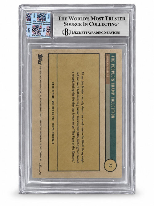 2021 Topps Muhammad Ali #33 Robe Relic Handwritten Word Beckett Encased