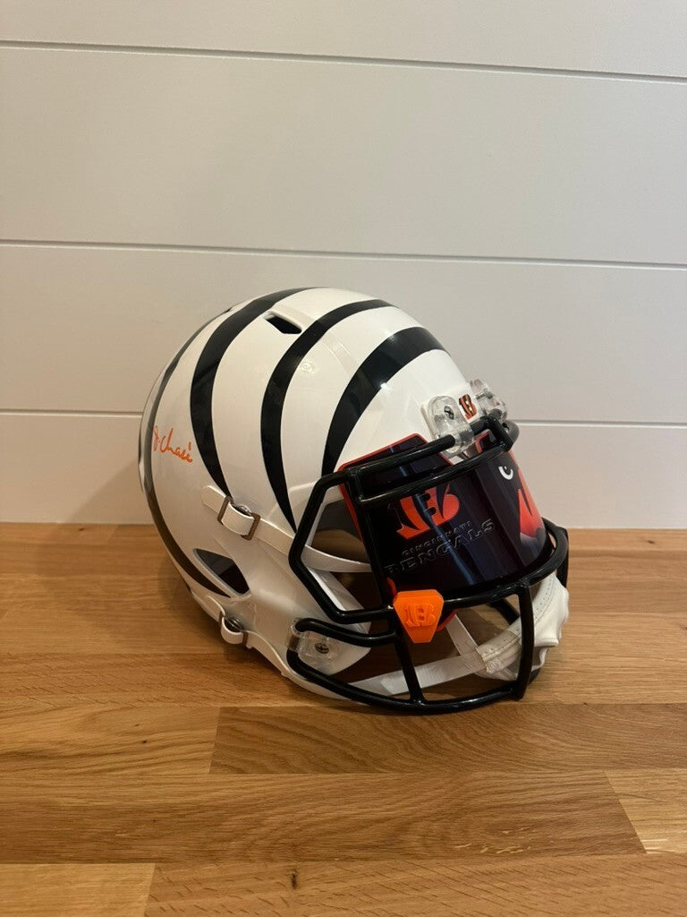Ja'Marr Chase Signed Bengals White Alt Riddell Speed Full Size Helmet BAS