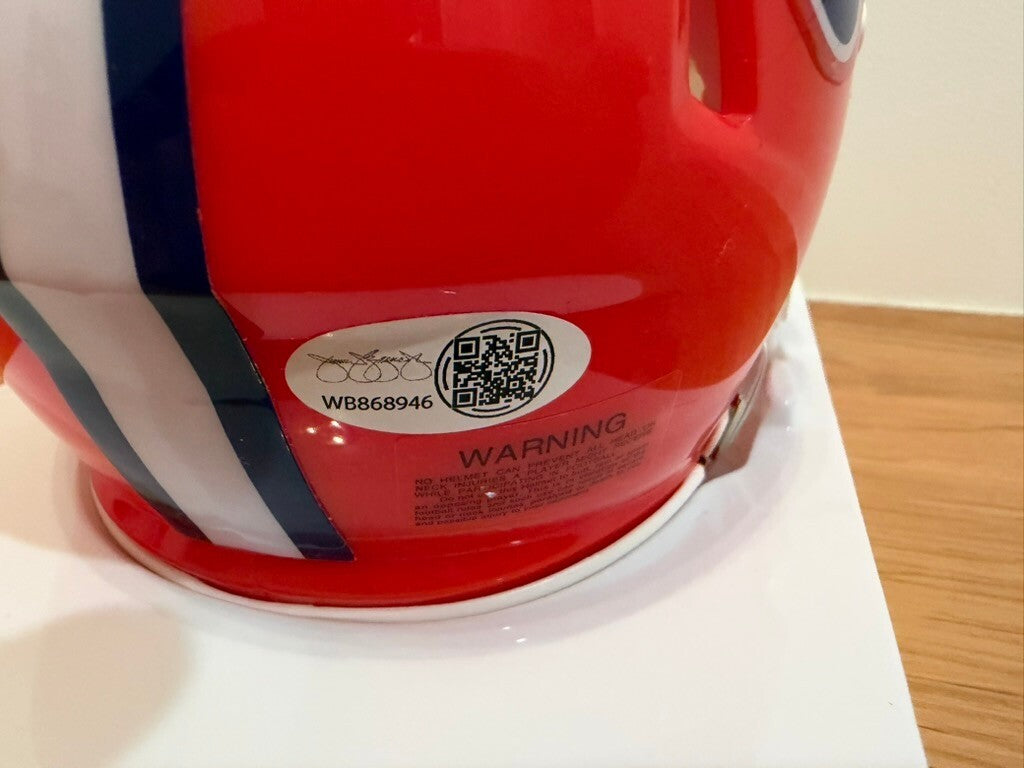 Reidel Anthony Signed Florida Gators Speed Mini Helmet JSA Blue Visor