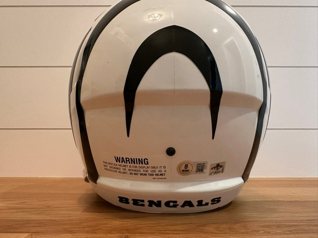 Ja'Marr Chase Signed Bengals White Alt Riddell Speed Full Size Helmet BAS