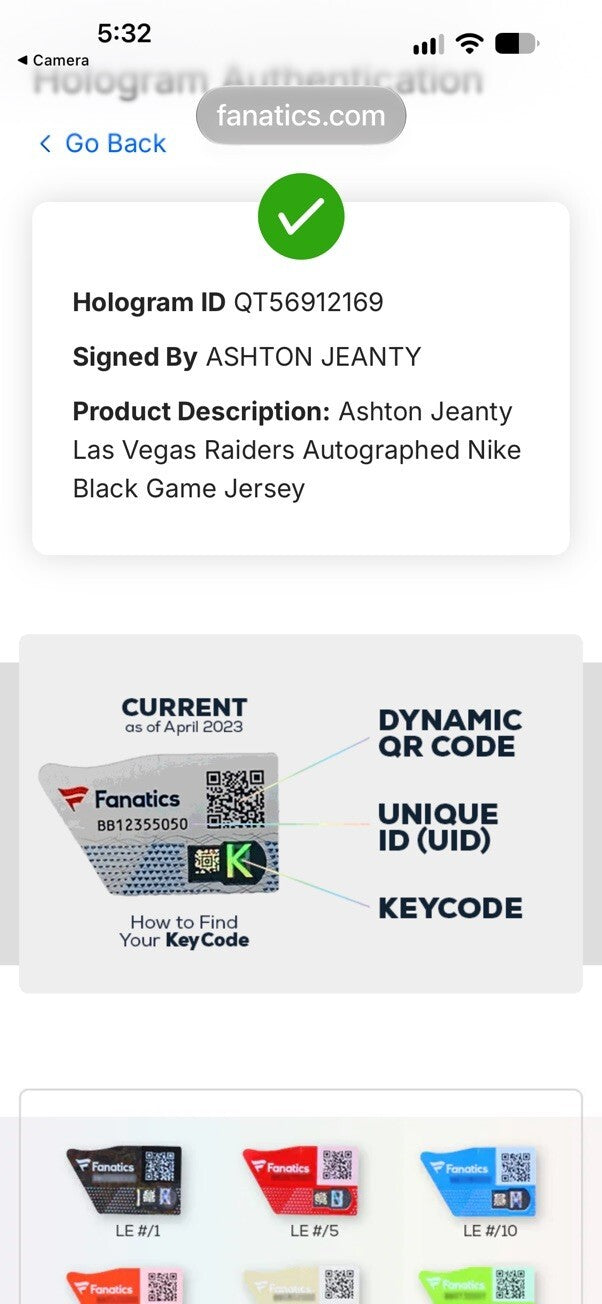 Ashton Jeanty Signed Raiders Nike Game Jersey XL Black Fanatics Authenticated