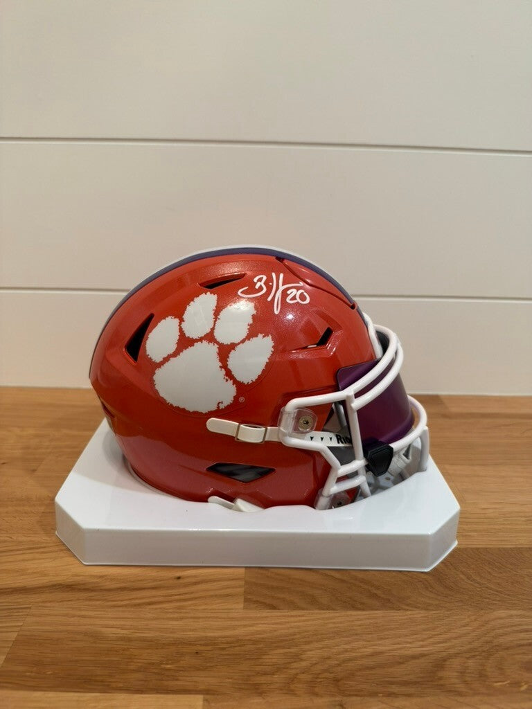Brian Dawkins Signed Clemson SpeedFlex MIDI Helmet Beckett COA Purple Visor