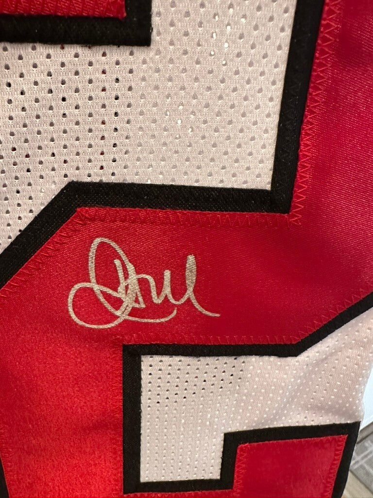 Jamal Anderson #32 Signed Atlanta Falcons Jersey Beckett Witnessed BAS