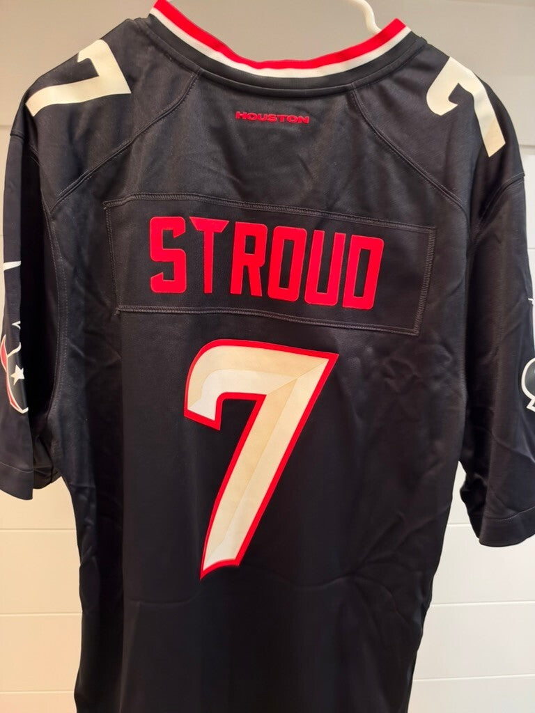 Nike C.J. Stroud #7 Texans Black H-Town Fashion Jersey Men’s Large NWT