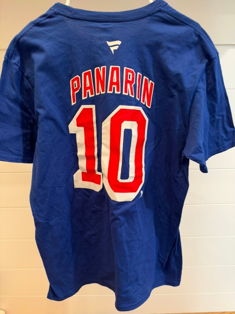 Artemi Panarin #10 New York Rangers Fanatics T-Shirt Blue Large