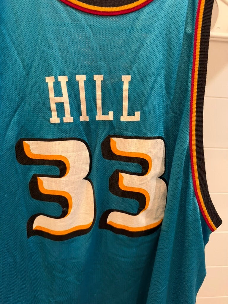 Michael Jordan Grant Hill Reversible Champion Jersey Bulls Pistons Size 48