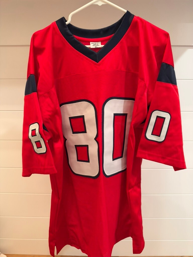 Andre Johnson Signed Houston Texans Custom Jersey XL Red Beckett BAS #80