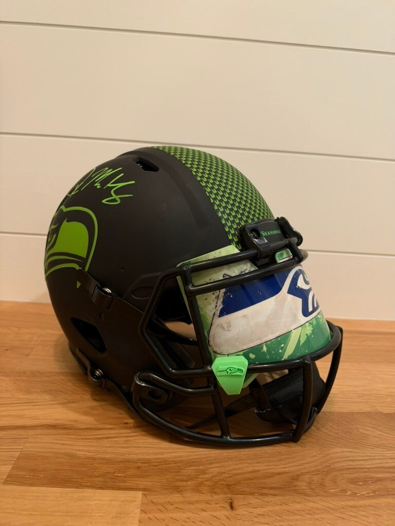 DK Metcalf Signed Seahawks Eclipse Authentic Full Size Helmet Beckett Visor