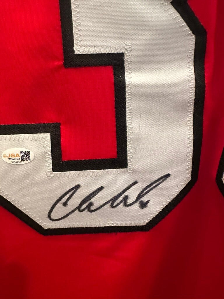 Cory Schneider Signed New Jersey Devils Red Custom Jersey #35 XL JSA
