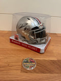 Arvell Reese Signed Ohio State Buckeyes Mini Helmet Black Visor JSA COA