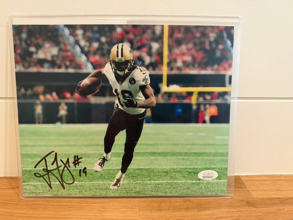 Ted Ginn Jr Signed 8x10 Photo New Orleans Saints #19 Autograph JSA Witnessed
