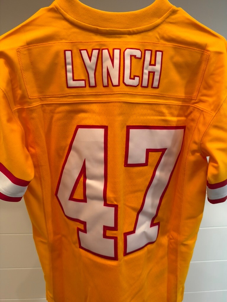 John Lynch Buccaneers Mitchell & Ness 1995 Jersey Youth M 10/12 Orange NWT