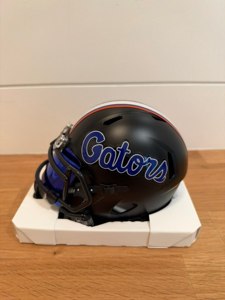 Ricky Pearsall Signed Florida Gators Black Speed Mini Helmet Beckett Blue Visor
