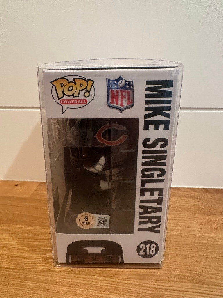 Mike Singletary Signed Funko Pop #218 Chicago Bears HOF 98 Beckett