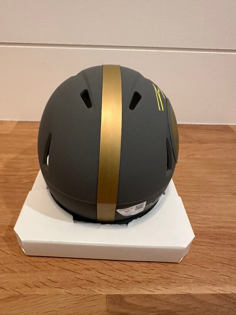 Pat Freiermuth Signed Steelers Slate Speed Mini Helmet #88 Fanatics Authentic