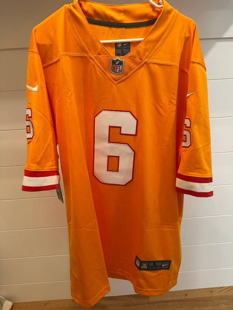 Nike NFL On Field Baker Mayfield #6 Orange Football Jersey Size L