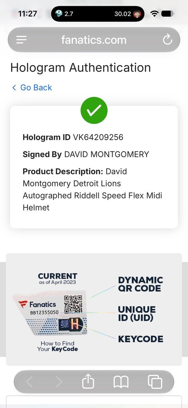 David Montgomery Signed Lions SpeedFlex MIDI Helmet Visor Fanatics