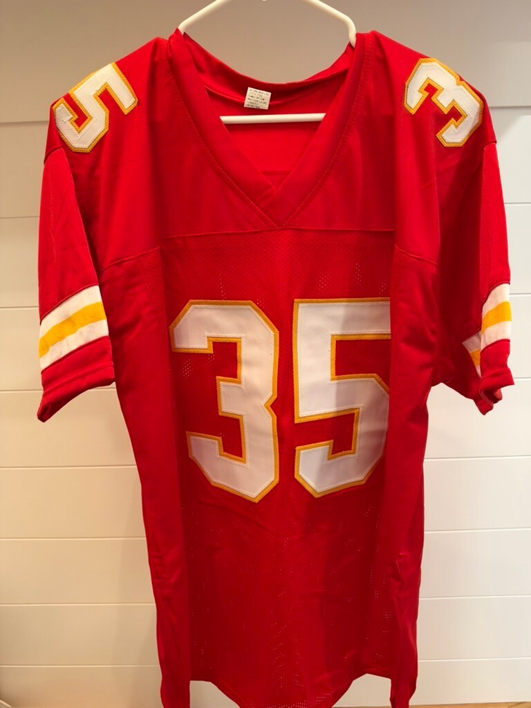 Christian Okoye Signed Kansas City Chiefs Jersey Beckett Witness