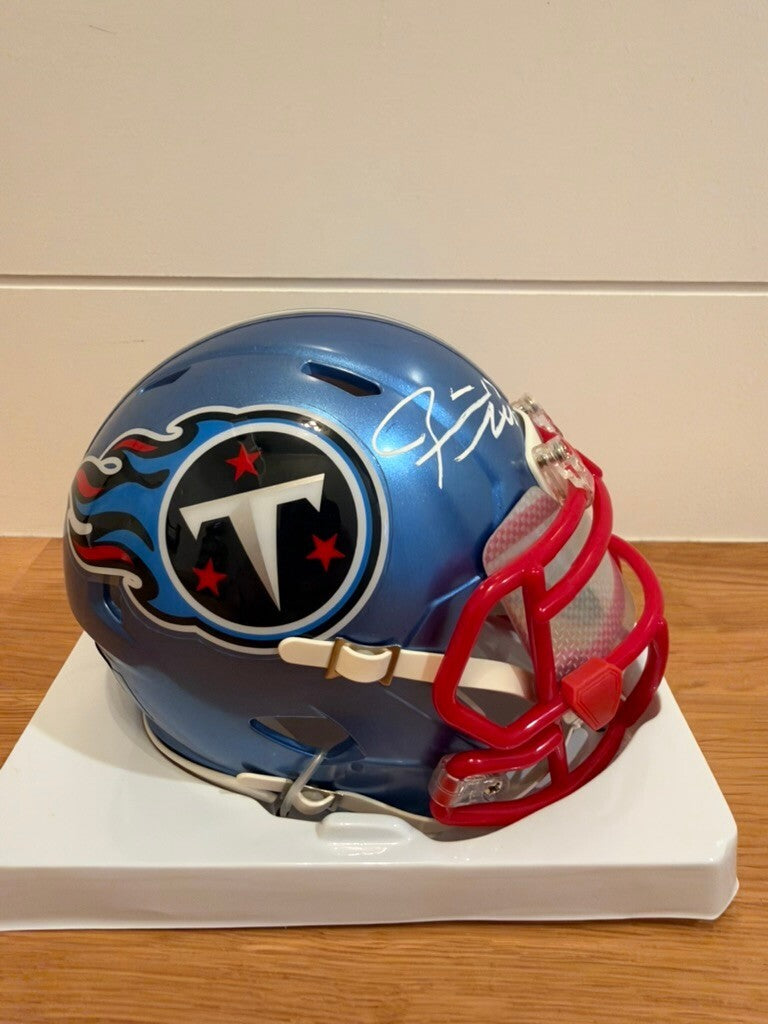 Ryan Tannehill Signed Titans Flash Speed Mini Helmet Beckett COA Custom Visor