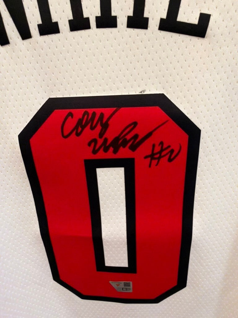 Coby White Signed Bulls Nike Swingman Jersey White XL 52 Fanatics Authenticated