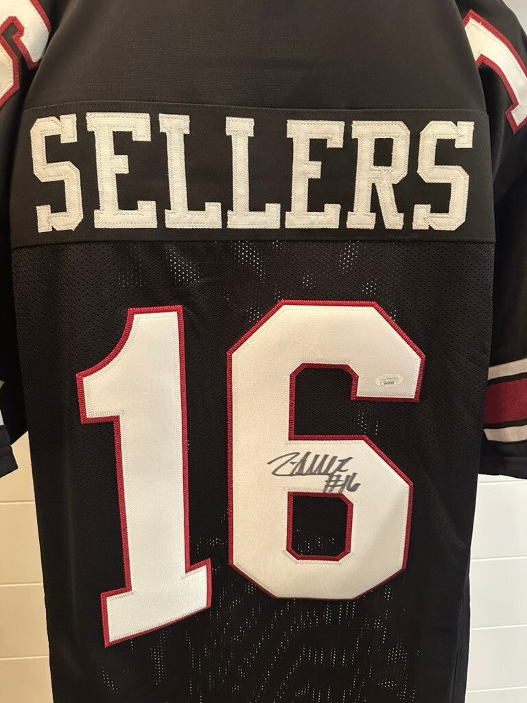 LaNorris Sellers Signed South Carolina Gamecocks #16 Black Jersey JSA COA XL