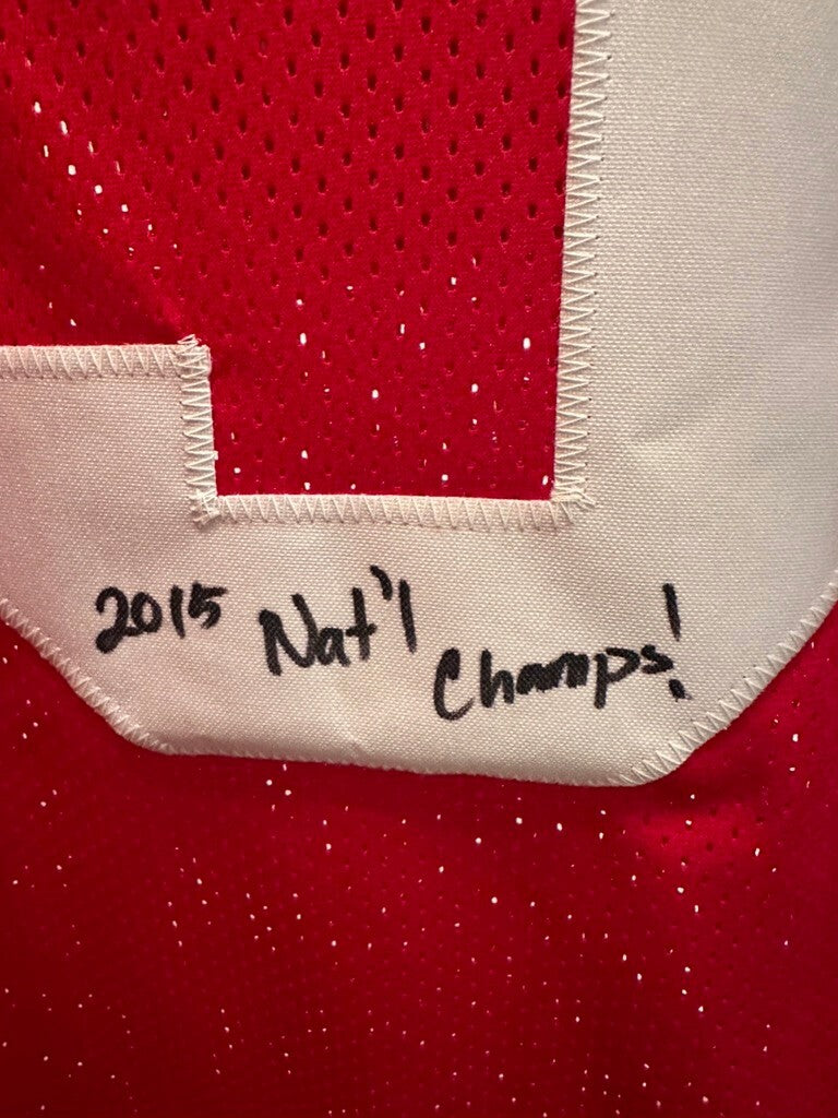 Cyrus Jones Signed Alabama #5 Custom Jersey 2015 Nat'l Champs JSA COA