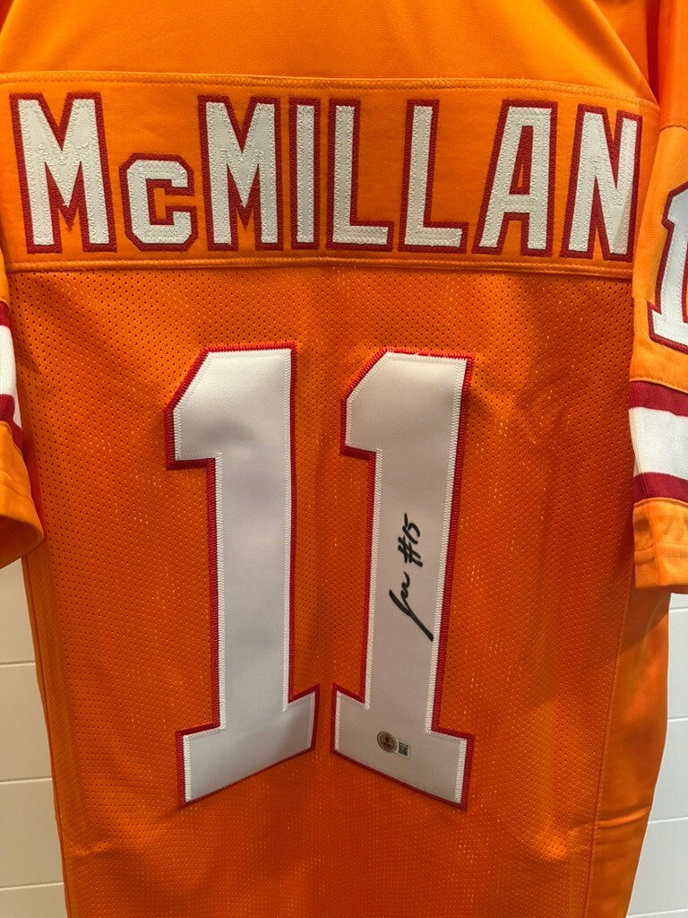 Jalen McMillan Signed Buccaneers Orange Custom Jersey #11 Beckett