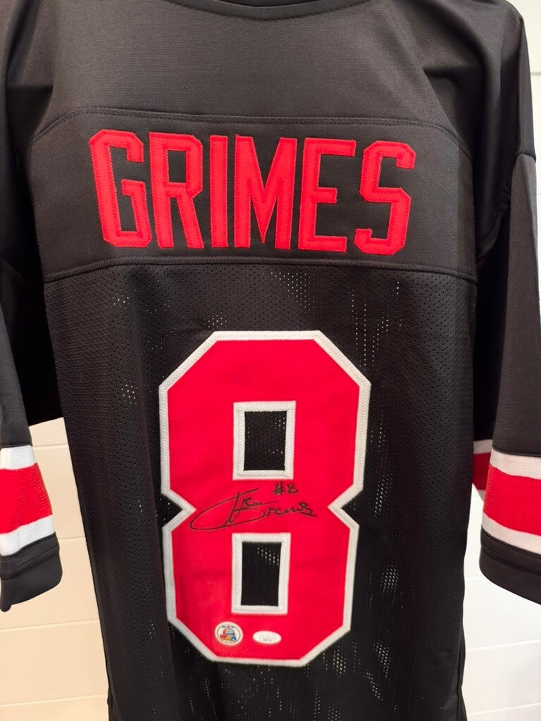 Trevon Grimes Signed Ohio State Buckeyes #8 Black Custom Jersey JSA COA