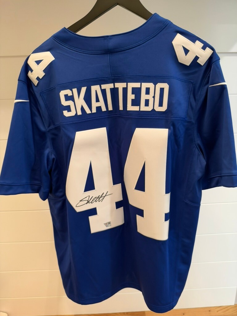 Cam Skattebo Signed Giants Nike Vapor Fuse Limited Jersey Fanatics L