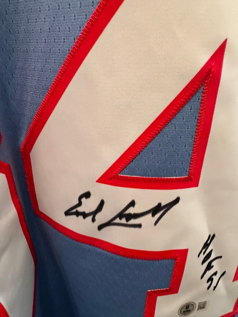 Earl Campbell Signed Oilers Mitchell & Ness Jersey HOF 91 BAS Witnessed NWT 2XL