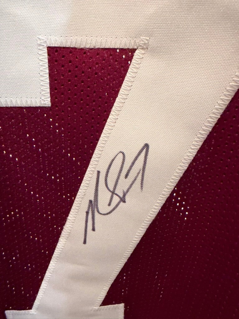 Michael Vick Signed Virginia Tech Hokies #7 Maroon Custom Jersey JSA COA