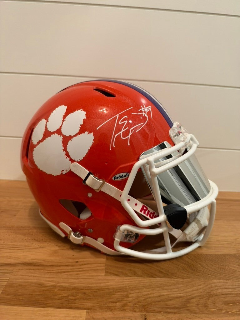 Travis Etienne Signed Clemson Full Size Authentic Speed Helmet Beckett BAS Visor