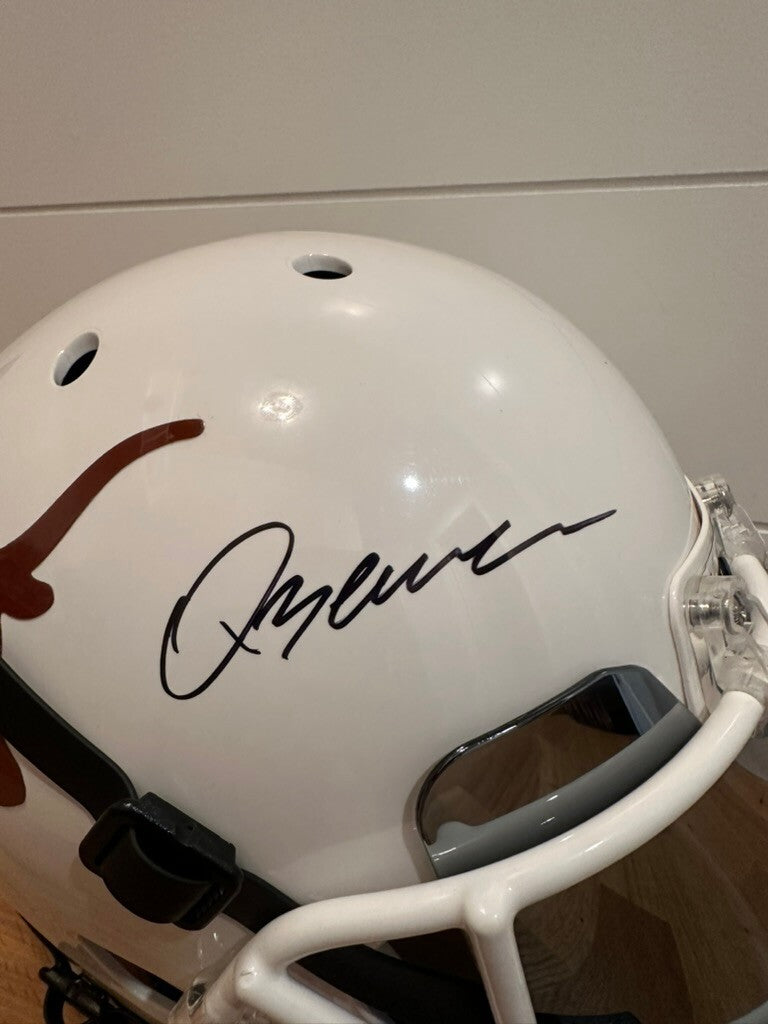 Quinn Ewers Signed Texas Longhorns Full Size Schutt Replica Helmet Beckett