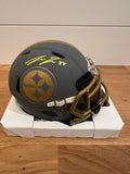 Pat Freiermuth Signed Steelers Slate Speed Mini Helmet #88 Fanatics Authentic