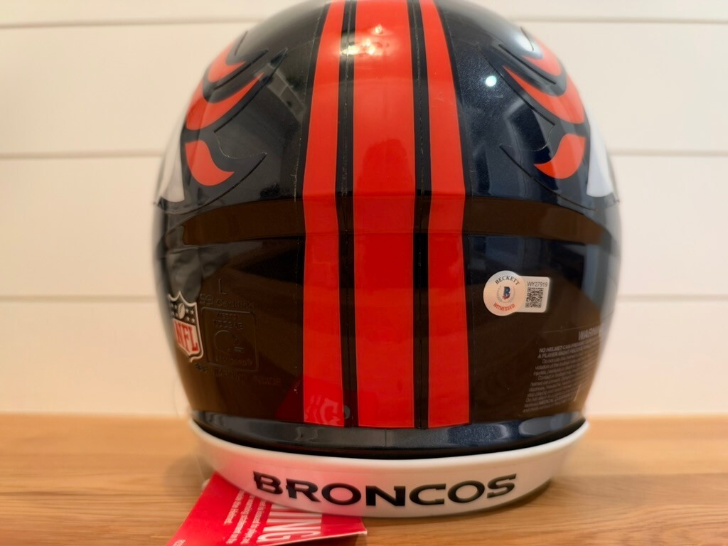 John Elway Signed Broncos Authentic Full Size Speed Helmet Beckett Custom Visor