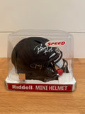 Brian Robinson Jr Signed Matte Black Riddell Speed Mini Helmet Visor JSA COA
