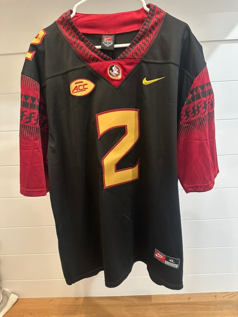 Deion Sanders Florida State Seminoles #2 Black Stitched Jersey – XL