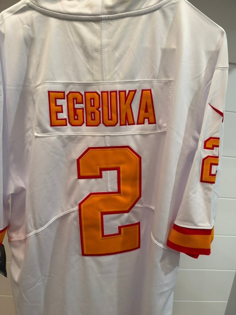 Emeka Egbuka Buccaneers #2 White Creamsicle Jersey Large 50 Seasons Unsigned