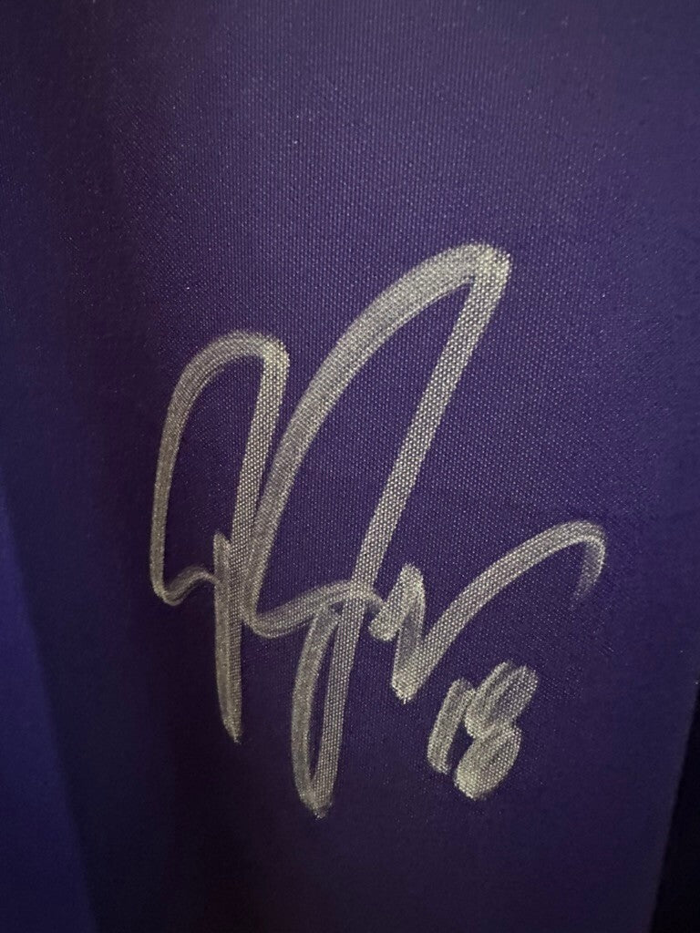 Justin Jefferson Signed Vikings Nike Legend Purple Jersey BAS Witnessed XXL