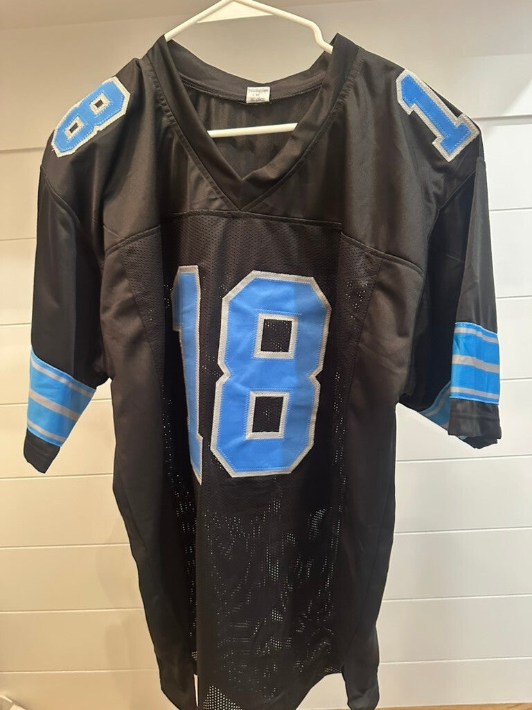 Isaac TeSlaa Signed Detroit Lions Black Custom Jersey #18 Beckett