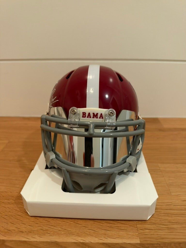 Ryan Williams Signed Alabama Crimson Tide Speed Mini Helmet Chrome Visor JSA
