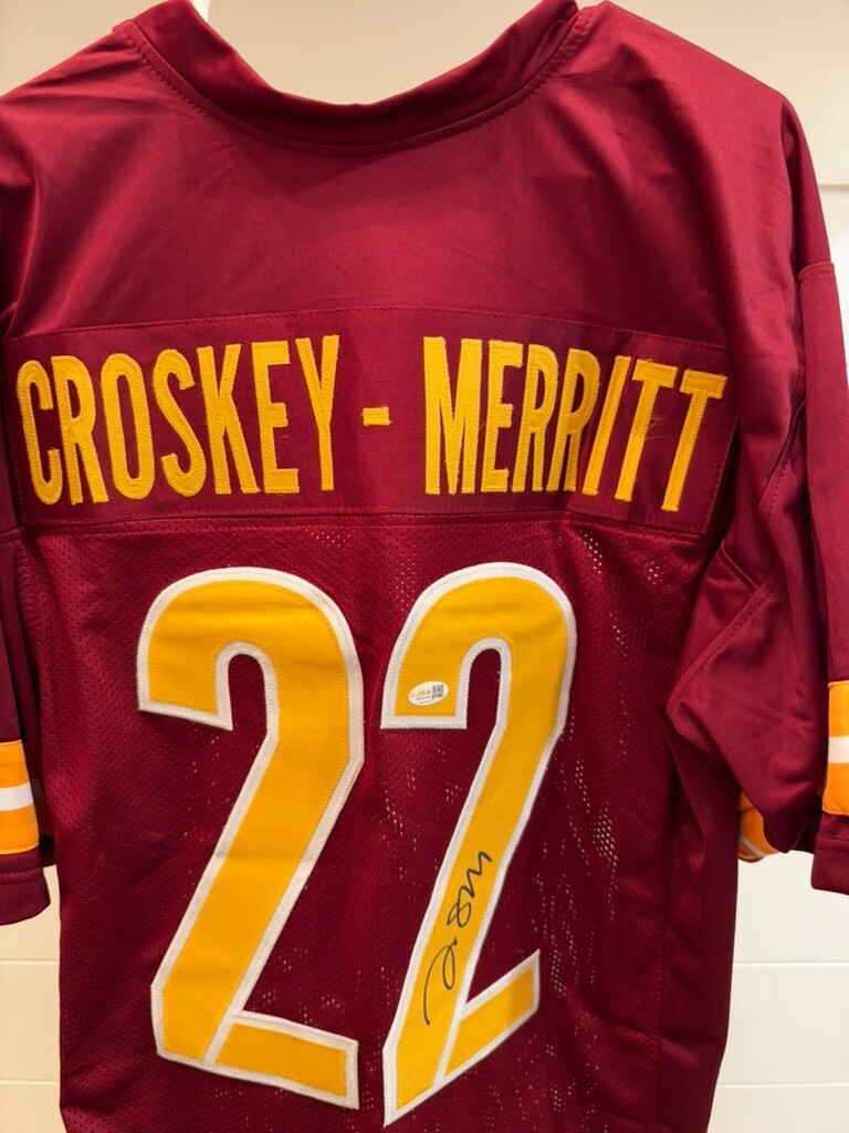 Jacory Croskey-Merritt Signed Washington Commanders #22 Custom Jersey JSA