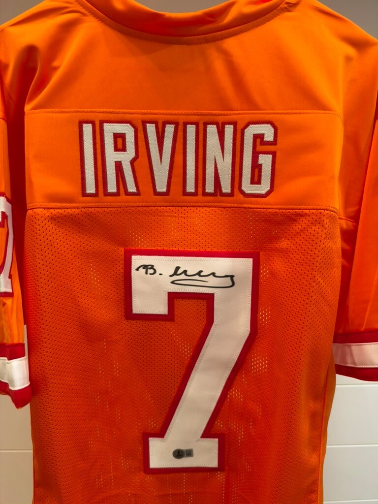 Bucky Irving Signed Tampa Bay Buccaneers Creamsicle Custom Jersey Beckett BAS